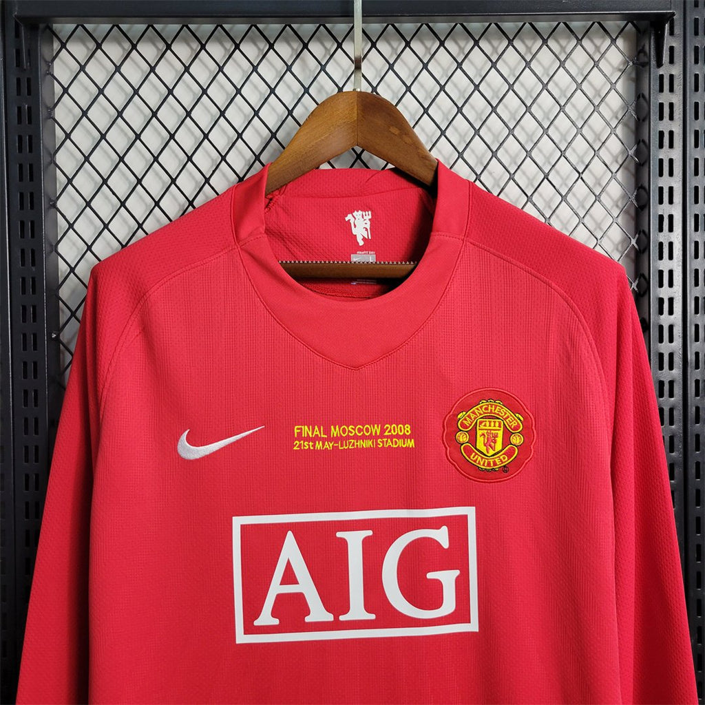 Man United Home 2007-08 – Retro Jersey Full Sleeves