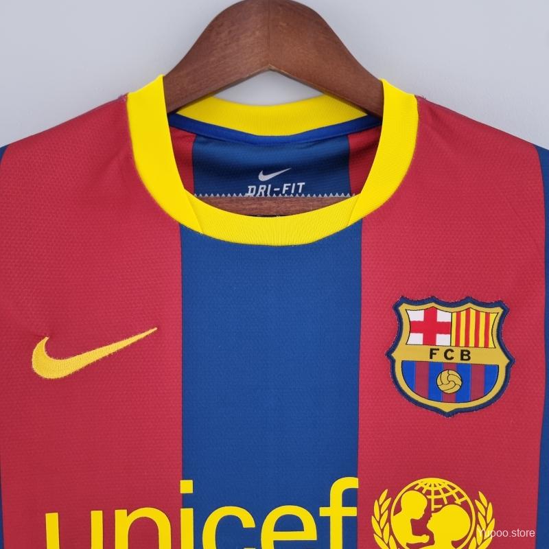Barcelona Home 2010/11 Full Sleeve Retro