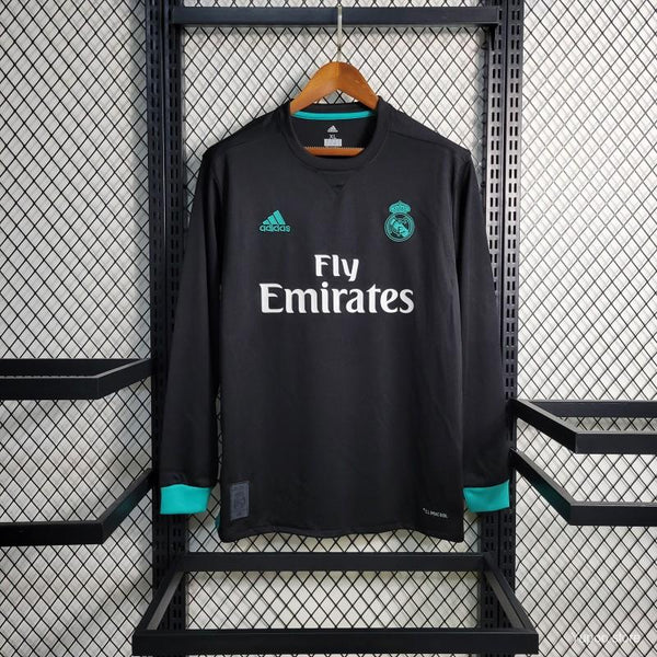Real Madrid 2017/18  Black Retro Full Sleeve