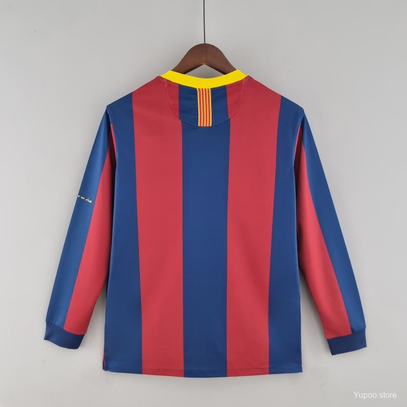 Barcelona Home 2010/11 Full Sleeve Retro