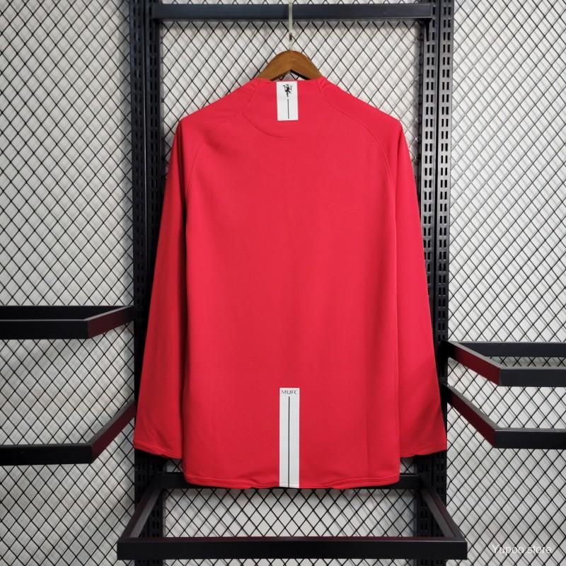 Man United Home 2007-08 – Retro Jersey Full Sleeves