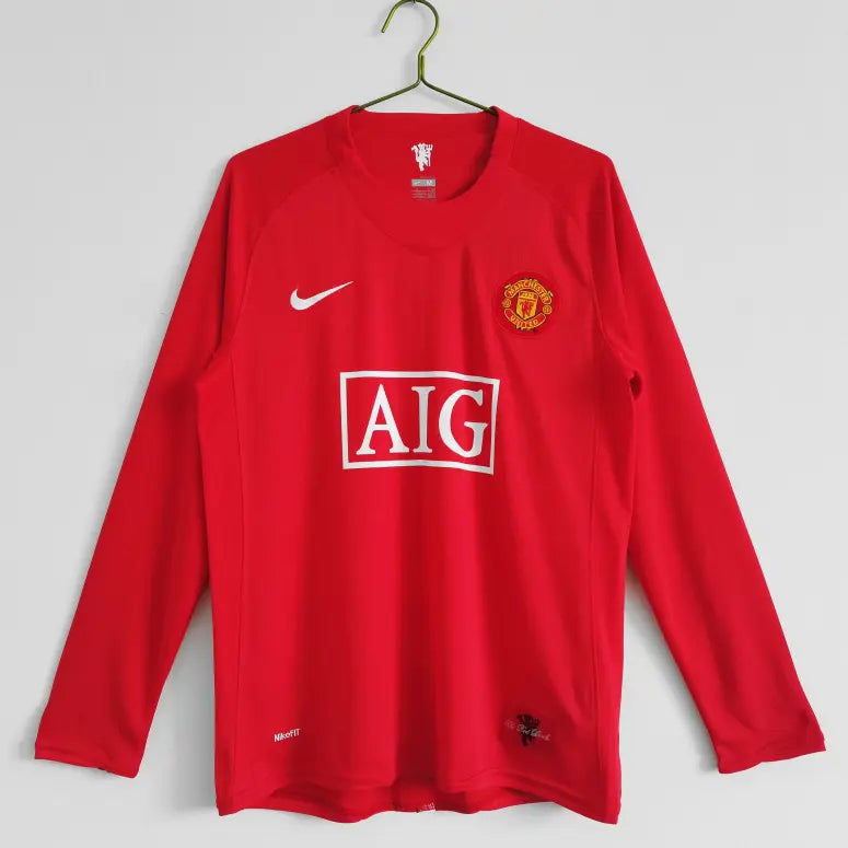 Man United Home 2007-08 – Retro Jersey Full Sleeves
