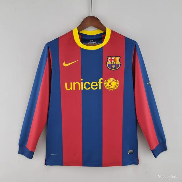 Barcelona Home 2010/11 Full Sleeve Retro