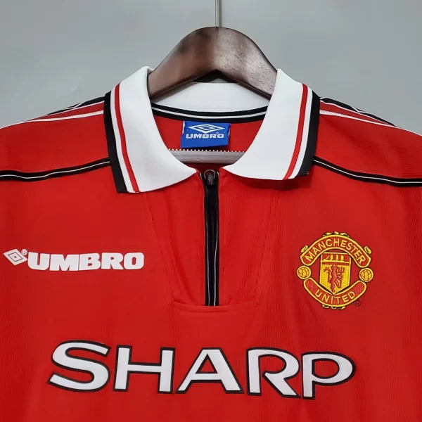 Manchester United Home 1998 – Retro Shirt (Full Sleeves) - Image 3